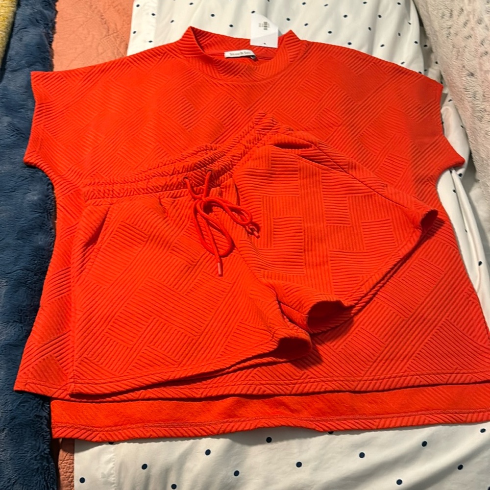 See and be seen shorts and short sleeve set. Size M